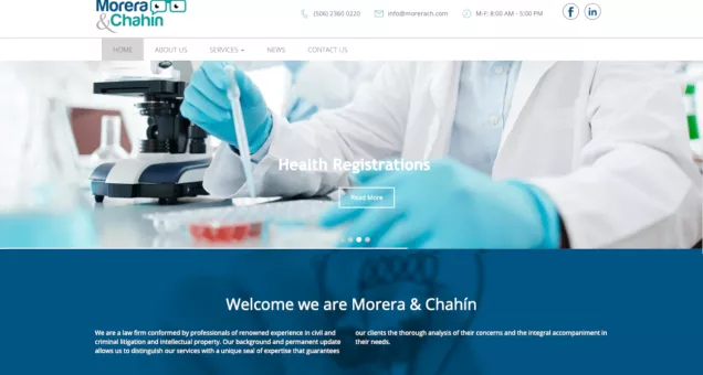 Desarrollo de sitio web para Morera & Chahin Desarrollo de sitio web para Morera & Chahin